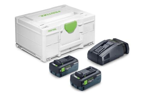 Akumuliatorių ir įkroviklio rinkinys SYS 18V 2xTBX8/SCA16