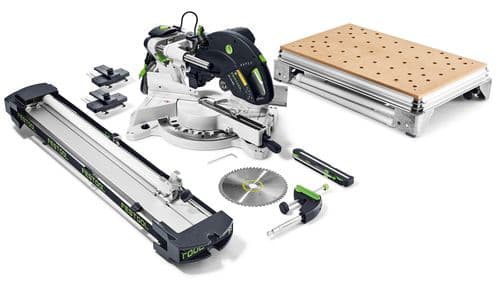 Sliding compound mitre saw KS 120 REB-Set-MFT
